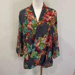 NWOT KUT From The Kloth Sheer Floral 3/4 Sleeve Blouse – Size M